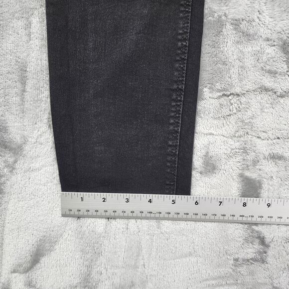 Zara Jeans Womens 6 Black High Rise Skinny Raw Ripped Busted Knee Stretch Denim - Picture 12 of 13
